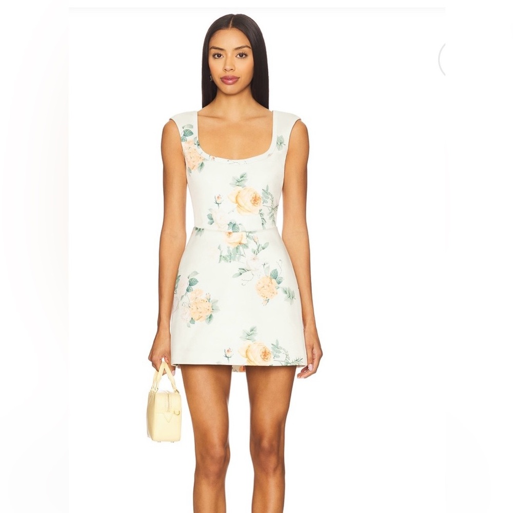 Floral Print White Dress